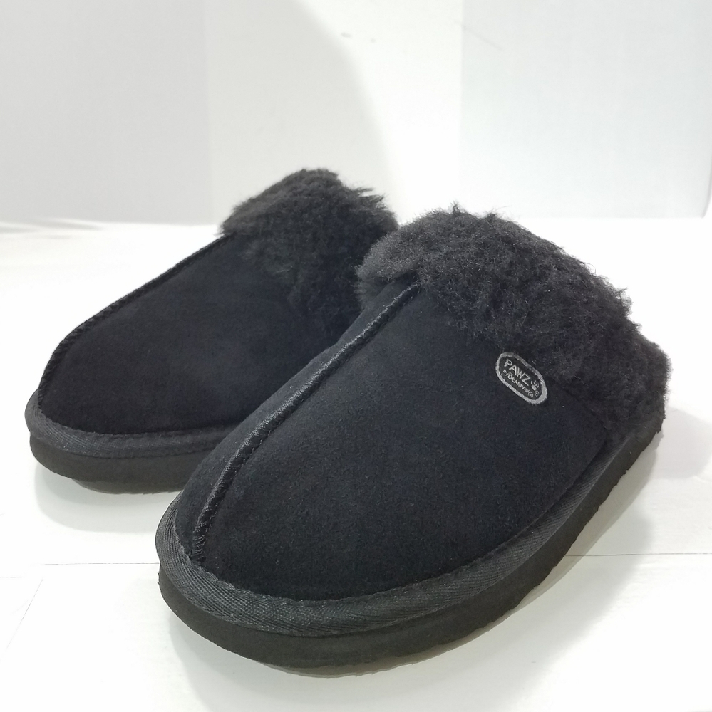 PAWZ BY BEARPAW WOMEN'S MARGARET SLIPPERS BLACK SIZE 8 A5